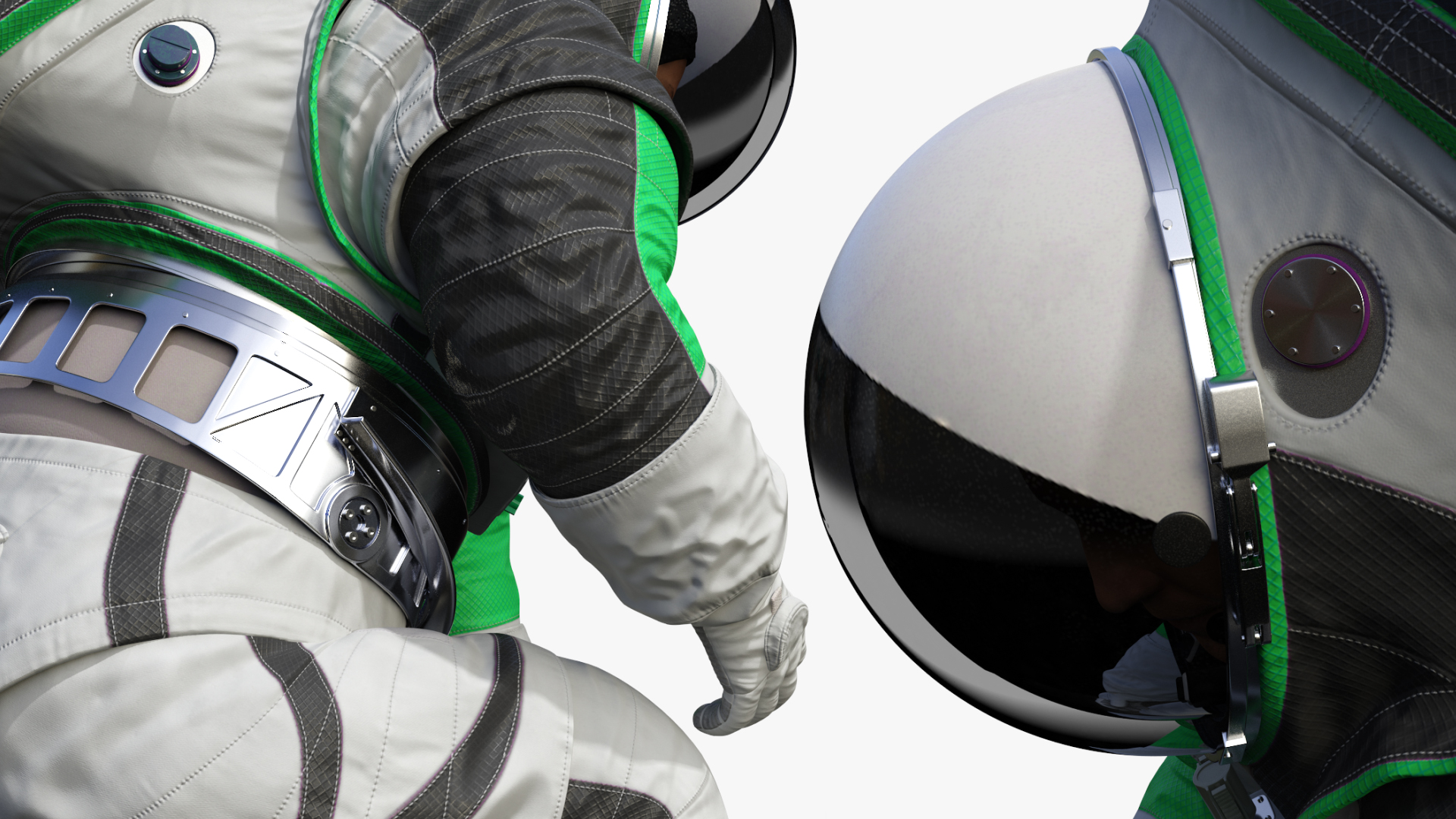 3D model Astronaut Wearing xEMU Working Pose