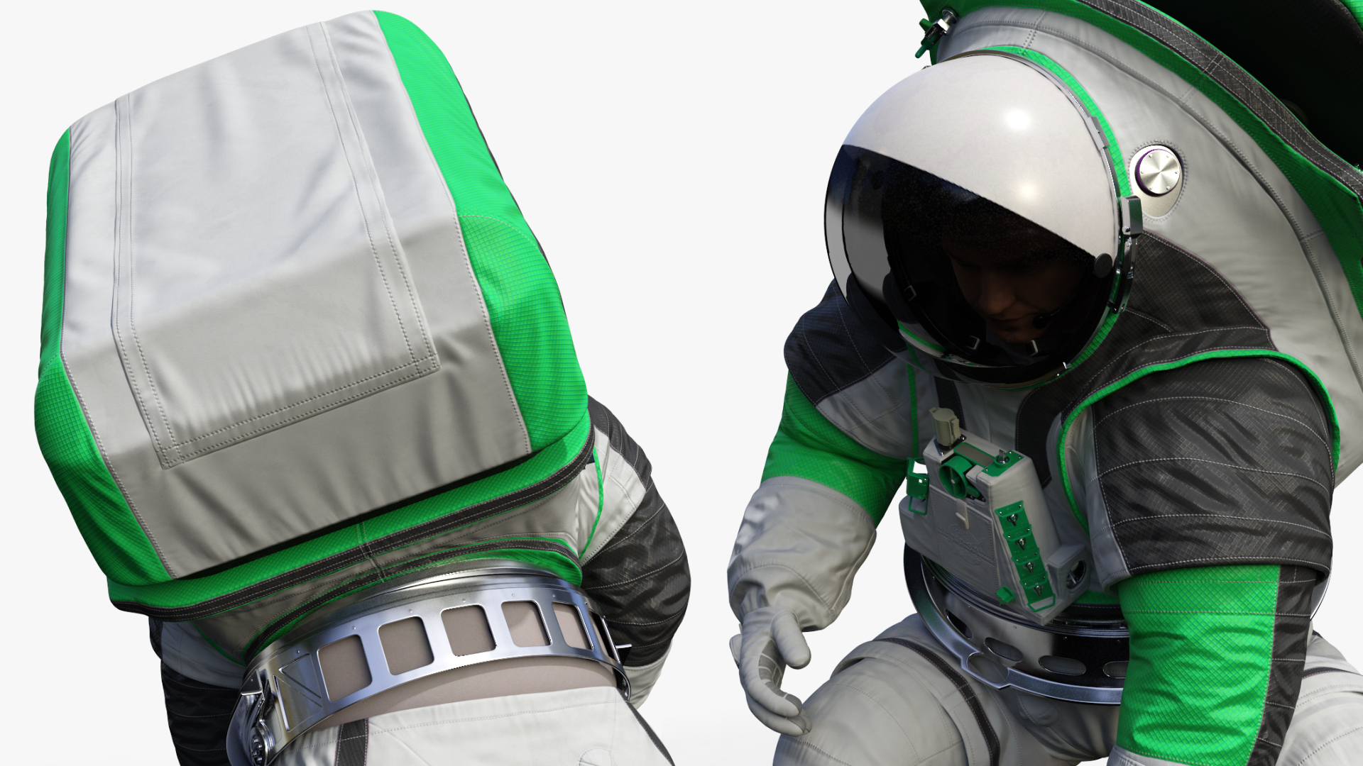 3D model Astronaut Wearing xEMU Working Pose