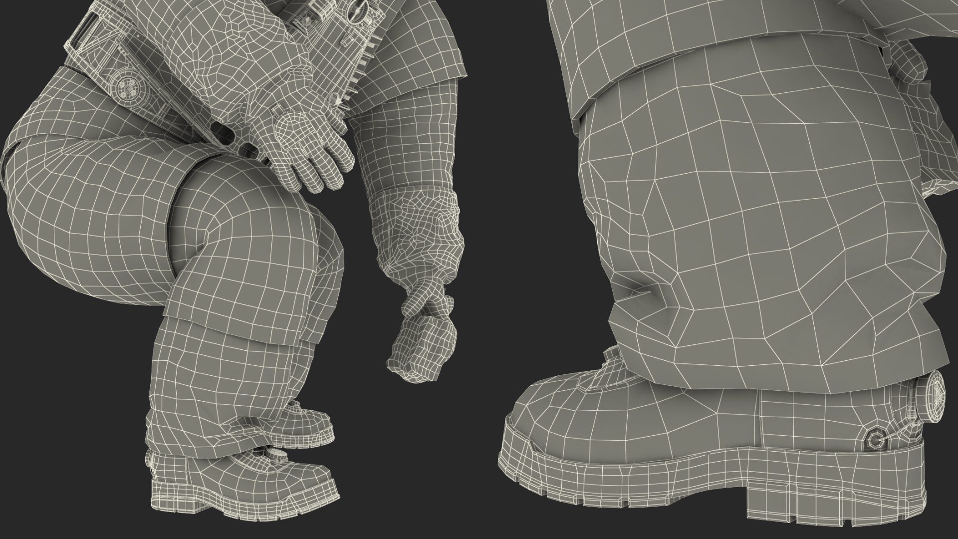 3D model Astronaut Wearing xEMU Working Pose