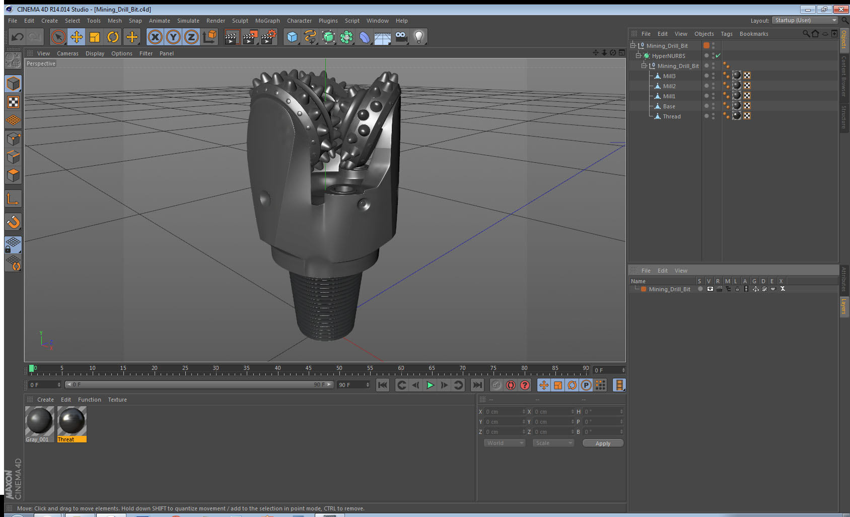3D Mining Drill Bit