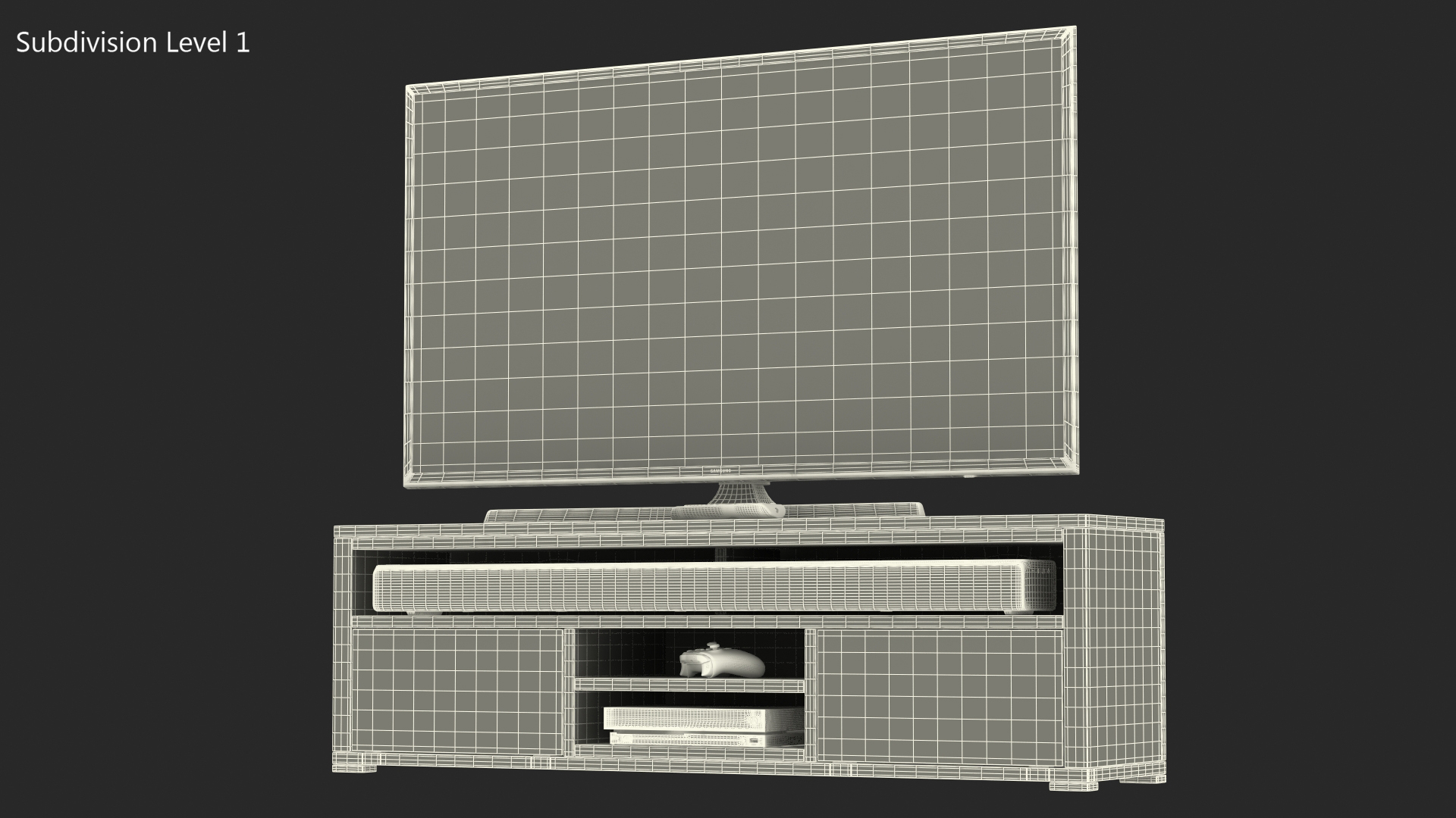 3D model Living Room TV Cabinet with Storage