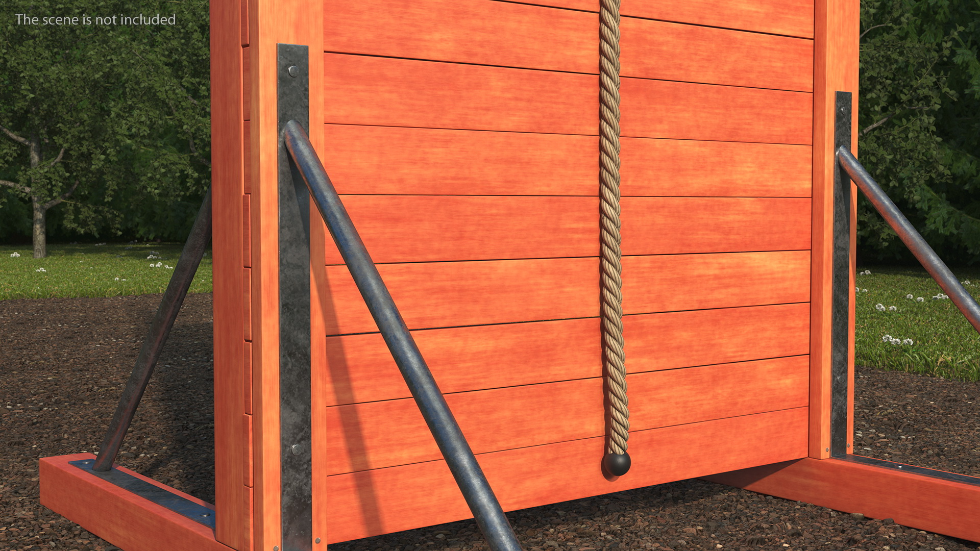 3D model Obstacle Course Wall with Rope