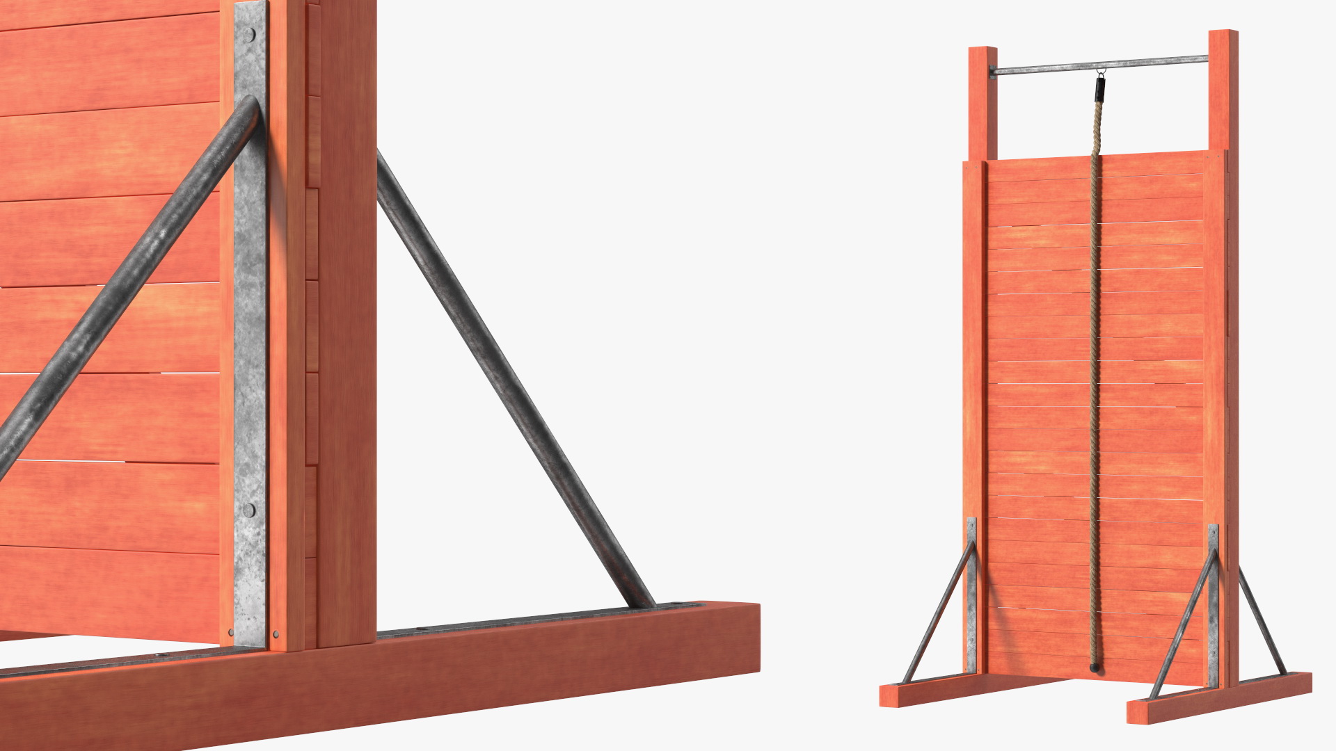 3D model Obstacle Course Wall with Rope