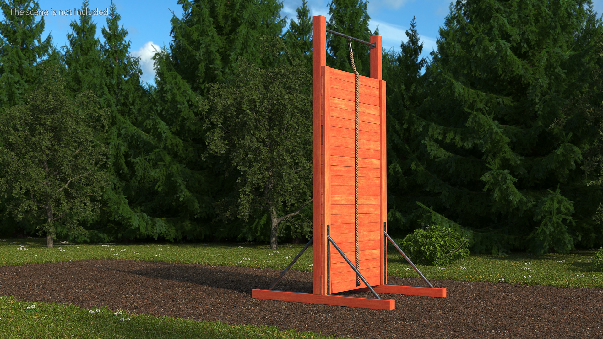 3D model Obstacle Course Wall with Rope
