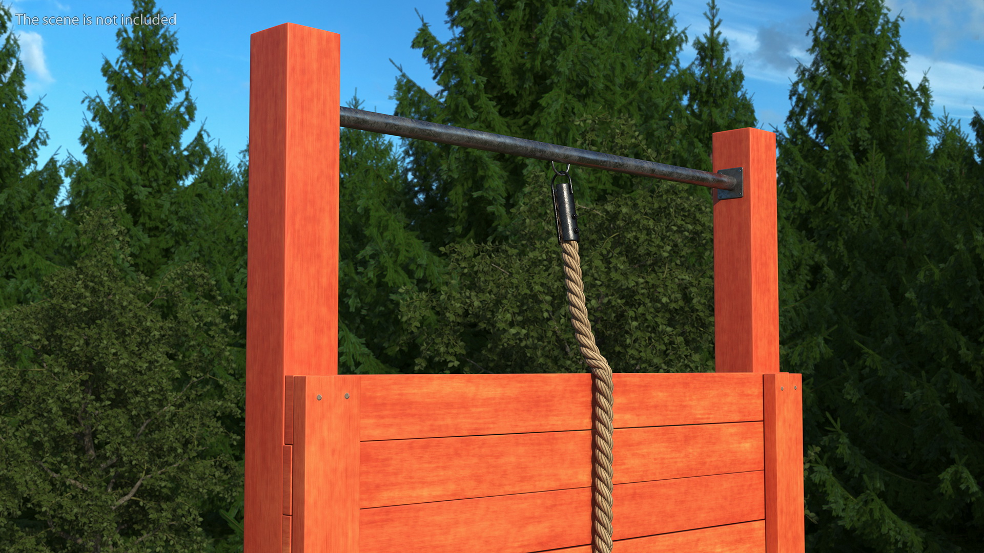 3D model Obstacle Course Wall with Rope