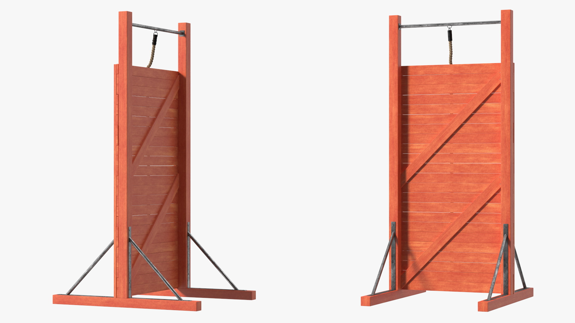 3D model Obstacle Course Wall with Rope