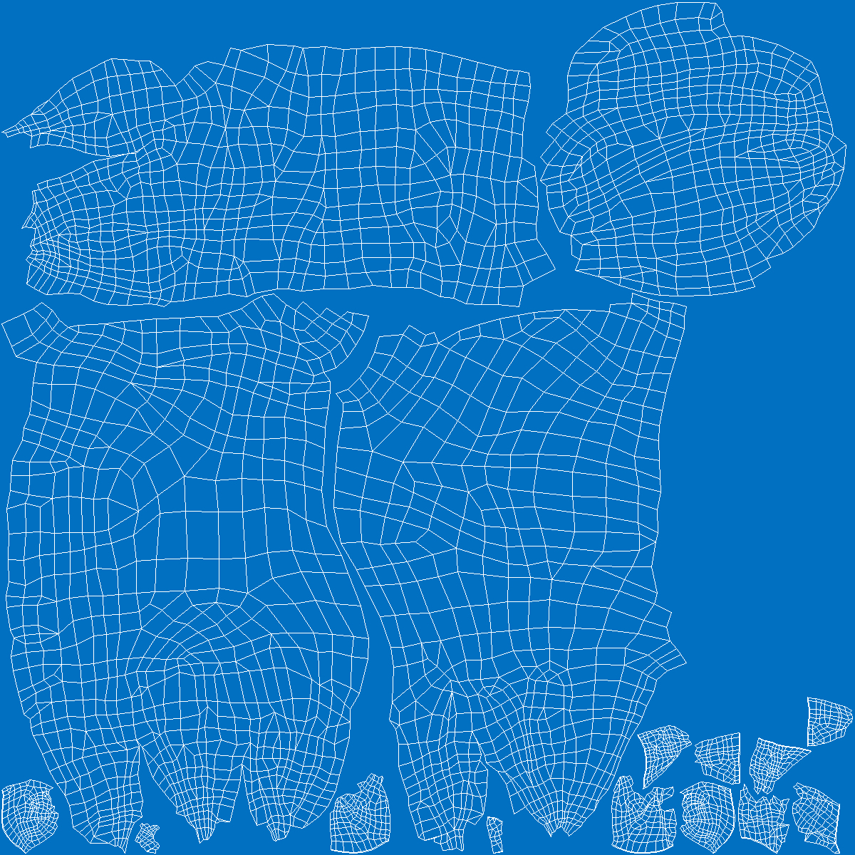 Tied Closed Blue Plastic Rubbish Bags 3D