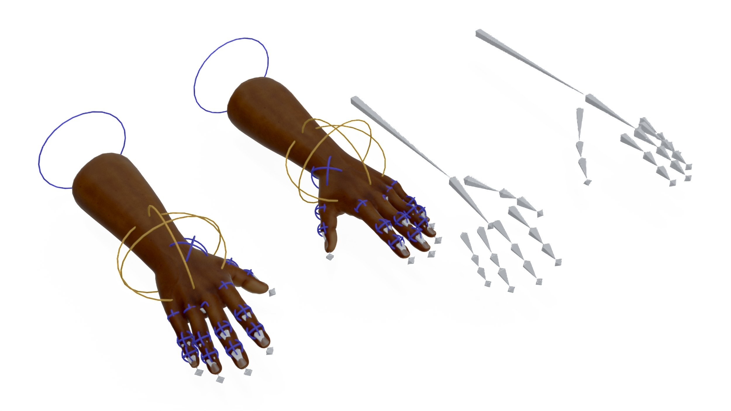 3D model Afro American Man Hands Rigged