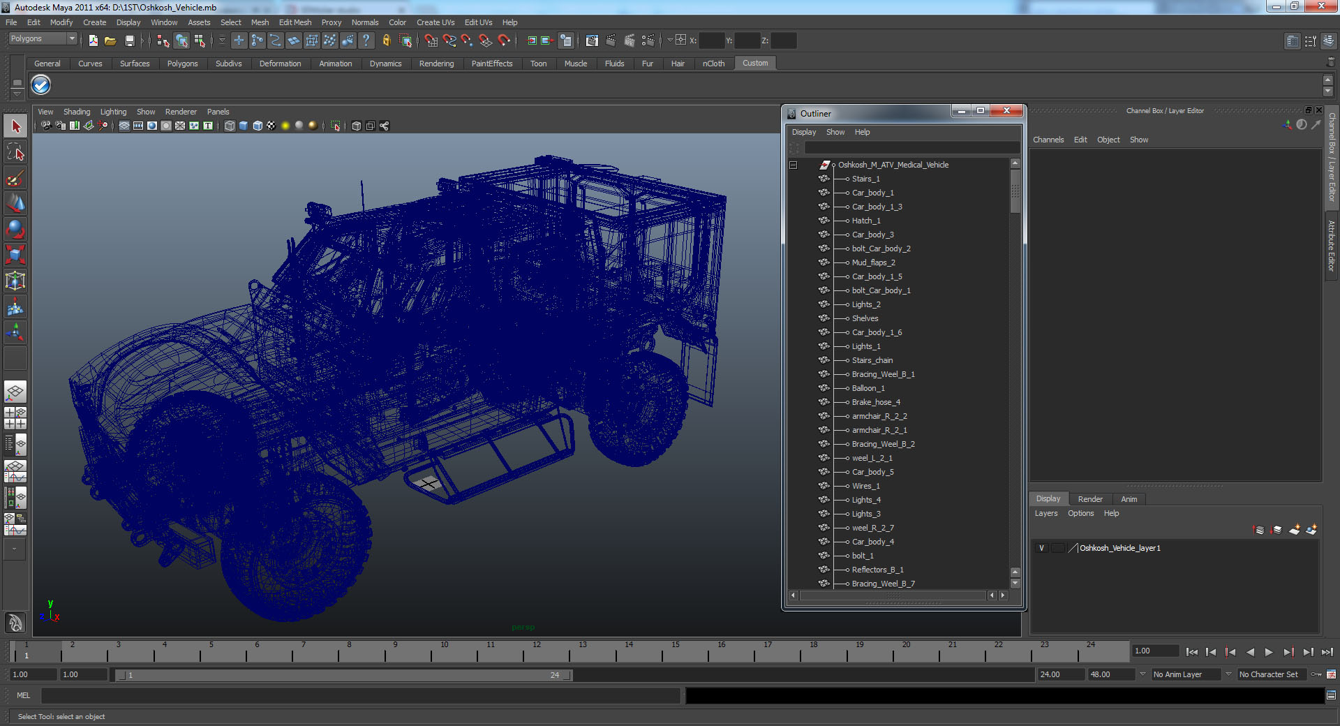 Oshkosh M ATV Medical Vehicle 3D model