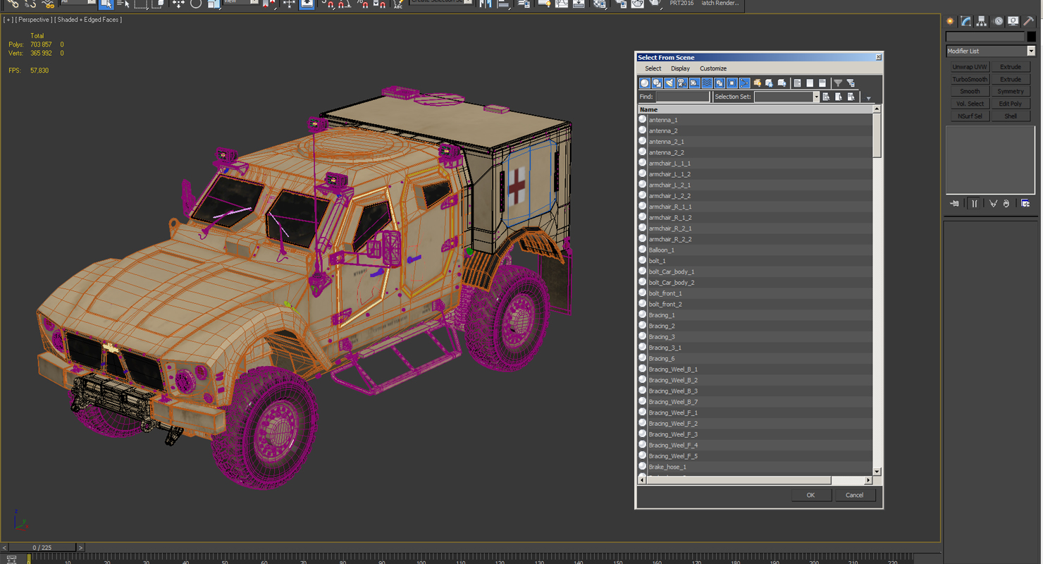 Oshkosh M ATV Medical Vehicle 3D model