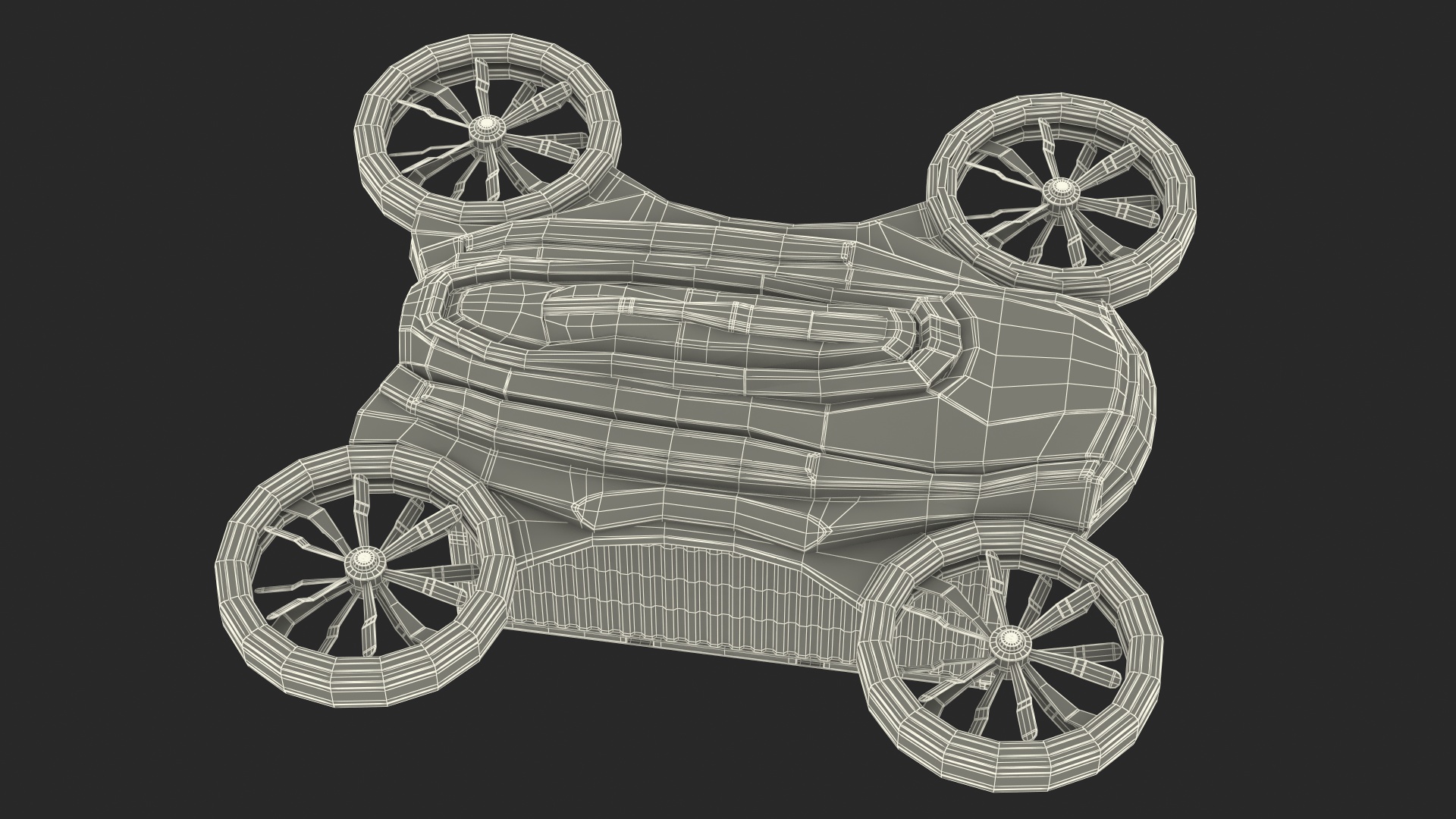 3D model Heavy Duty Cargo Quadrocopter Drone