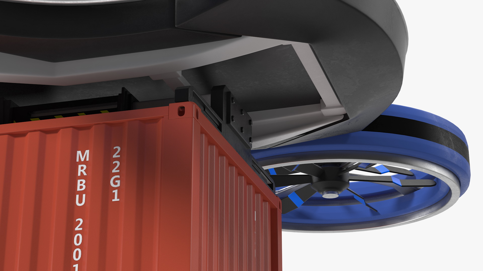 3D model Heavy Duty Cargo Quadrocopter Drone