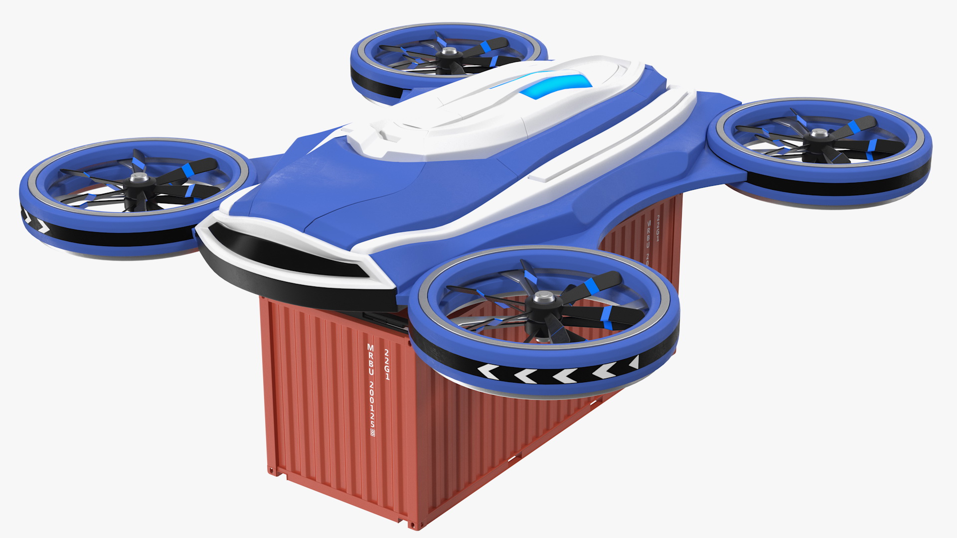 3D model Heavy Duty Cargo Quadrocopter Drone