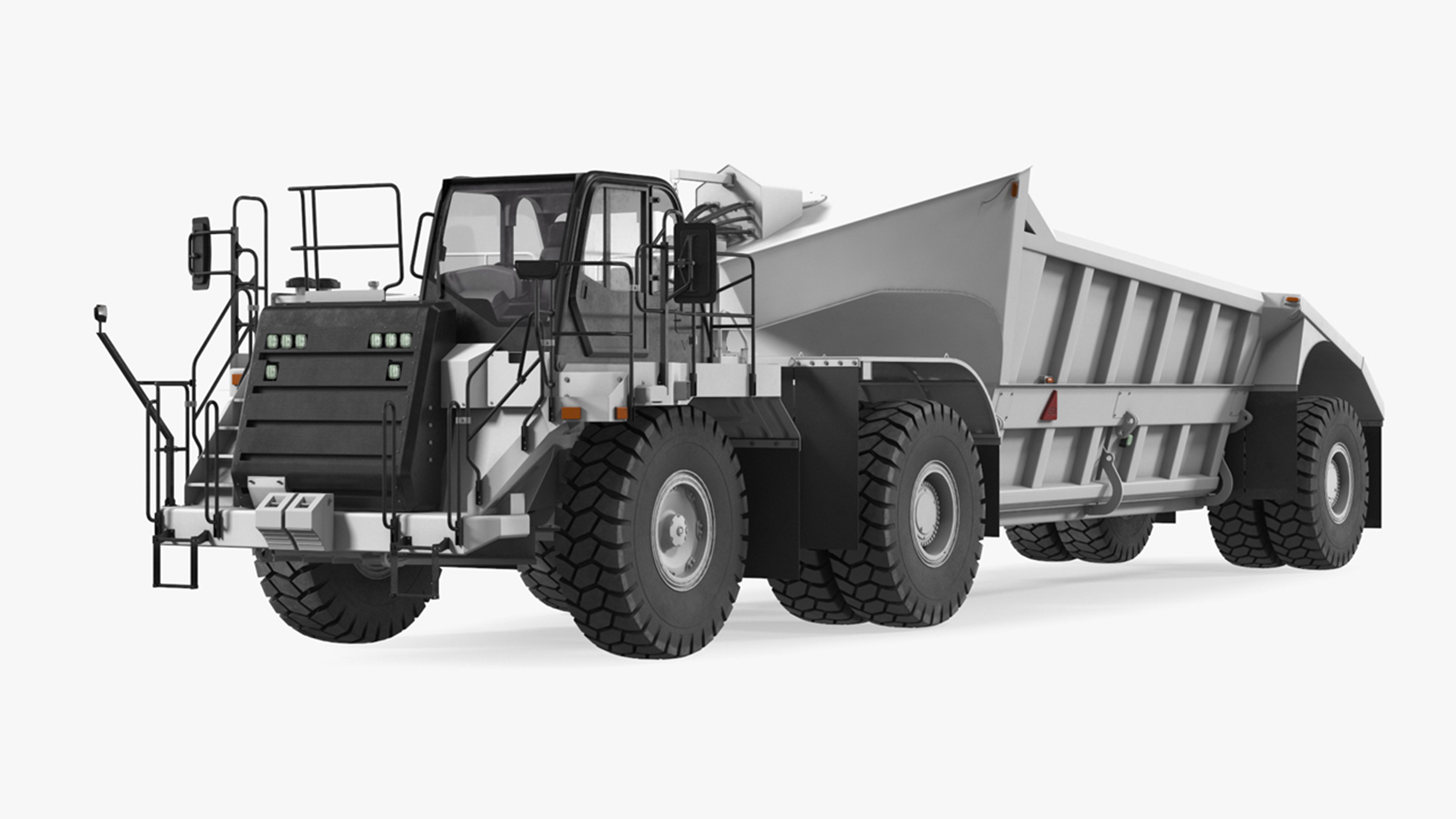 3D model Heavy Duty Dump Trailer Clean Rigged for Maya