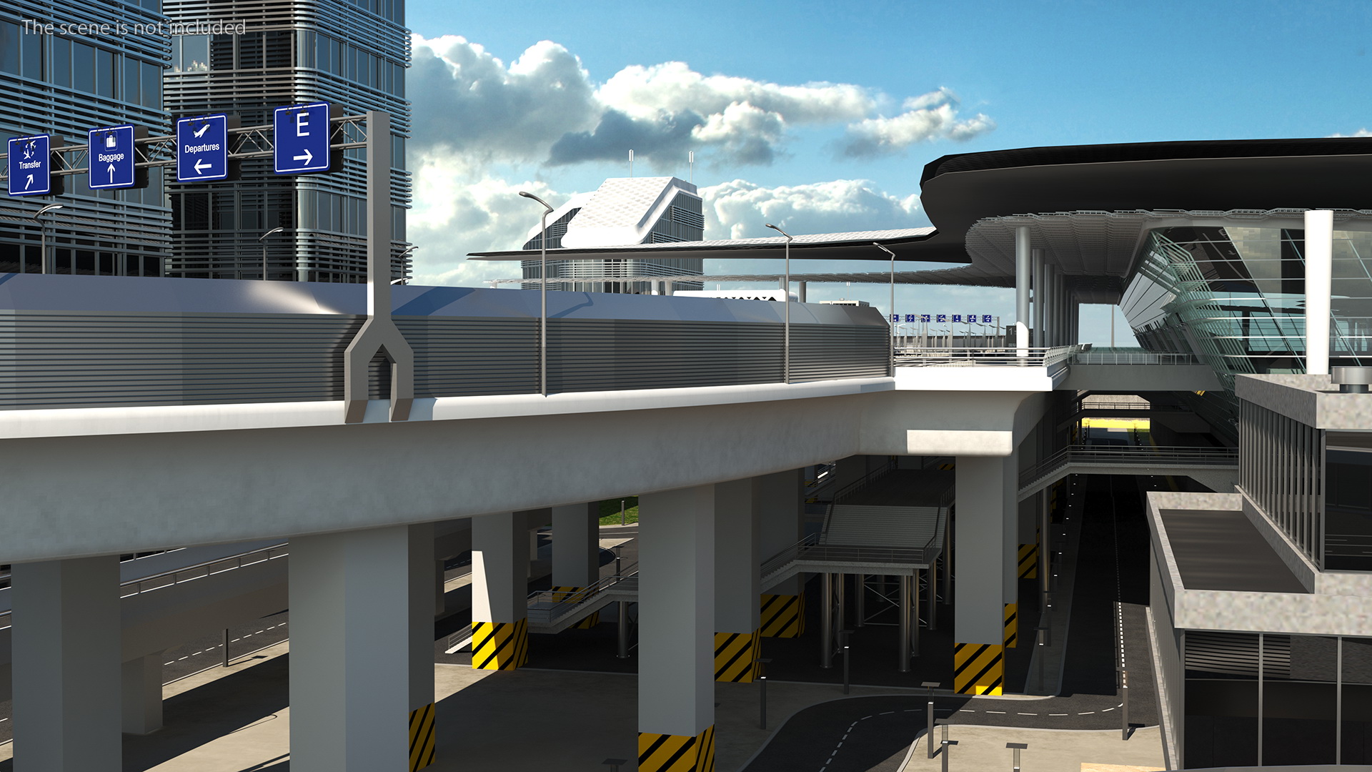 3D Airport Infrastructure With Aircraft