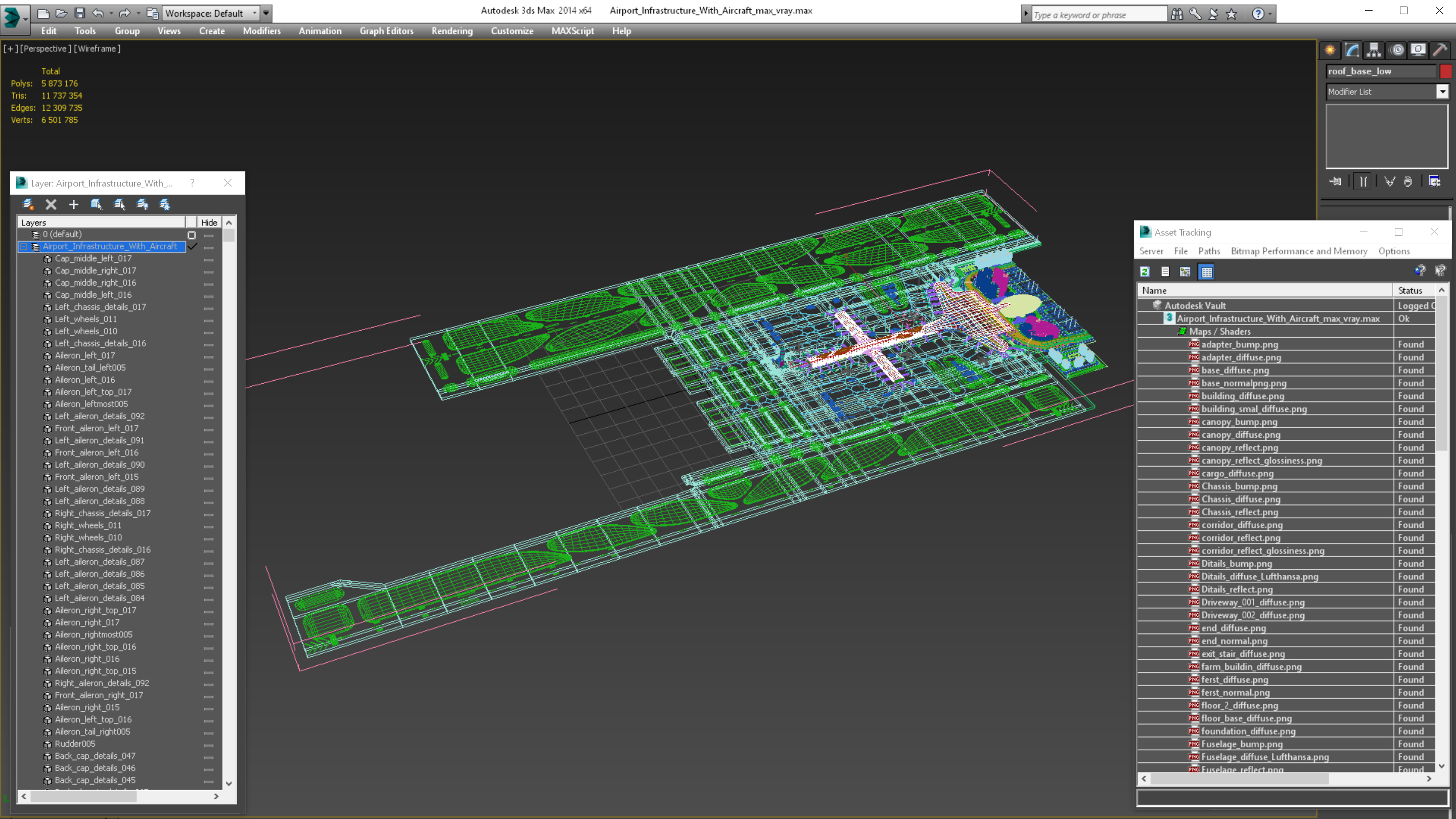 3D Airport Infrastructure With Aircraft