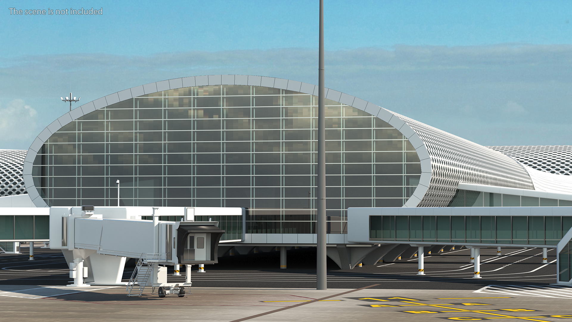 3D Airport Infrastructure With Aircraft