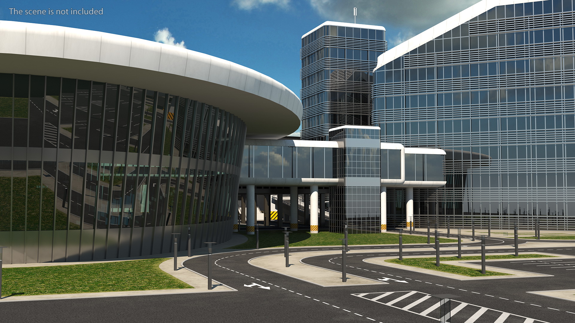 3D Airport Infrastructure With Aircraft