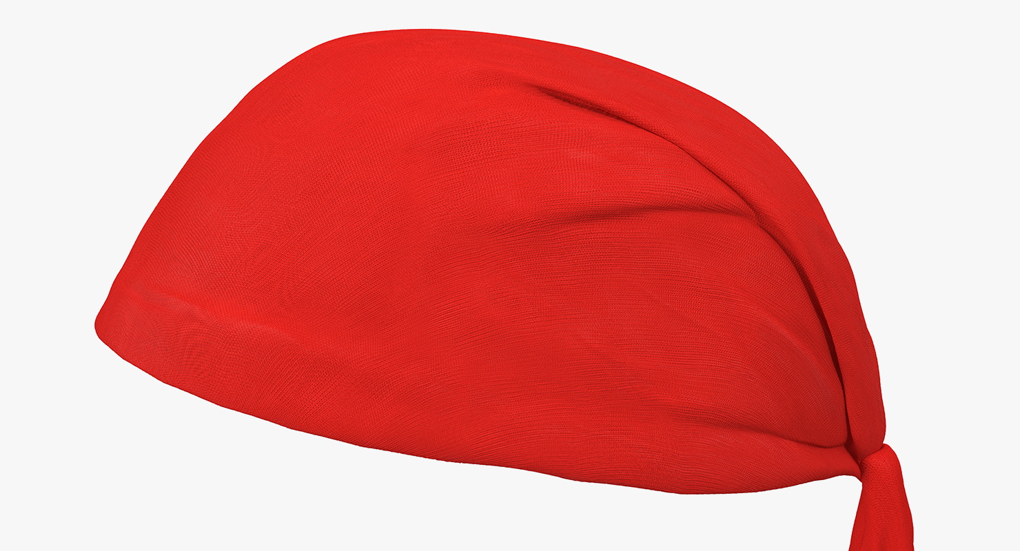 3D Red Pirate Scarf