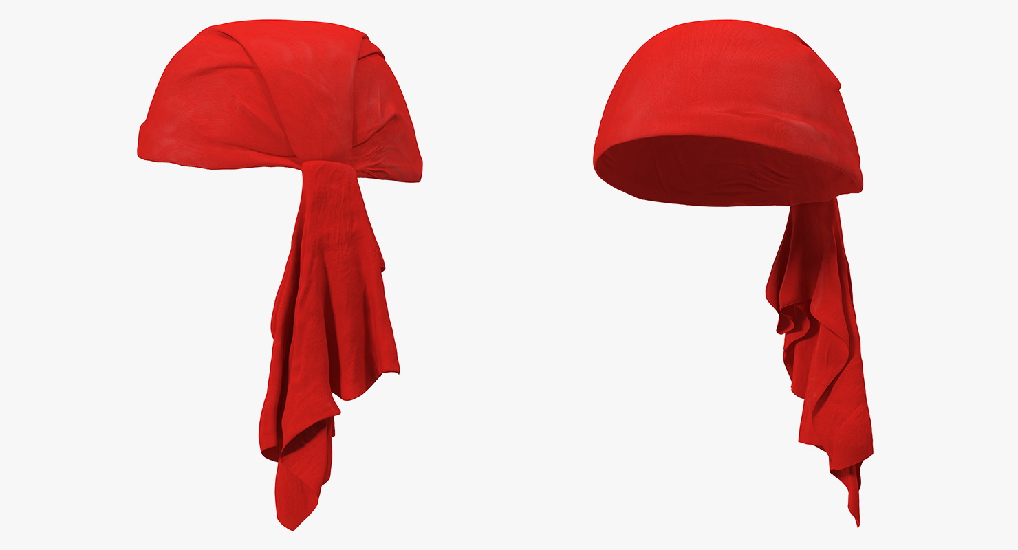 3D Red Pirate Scarf