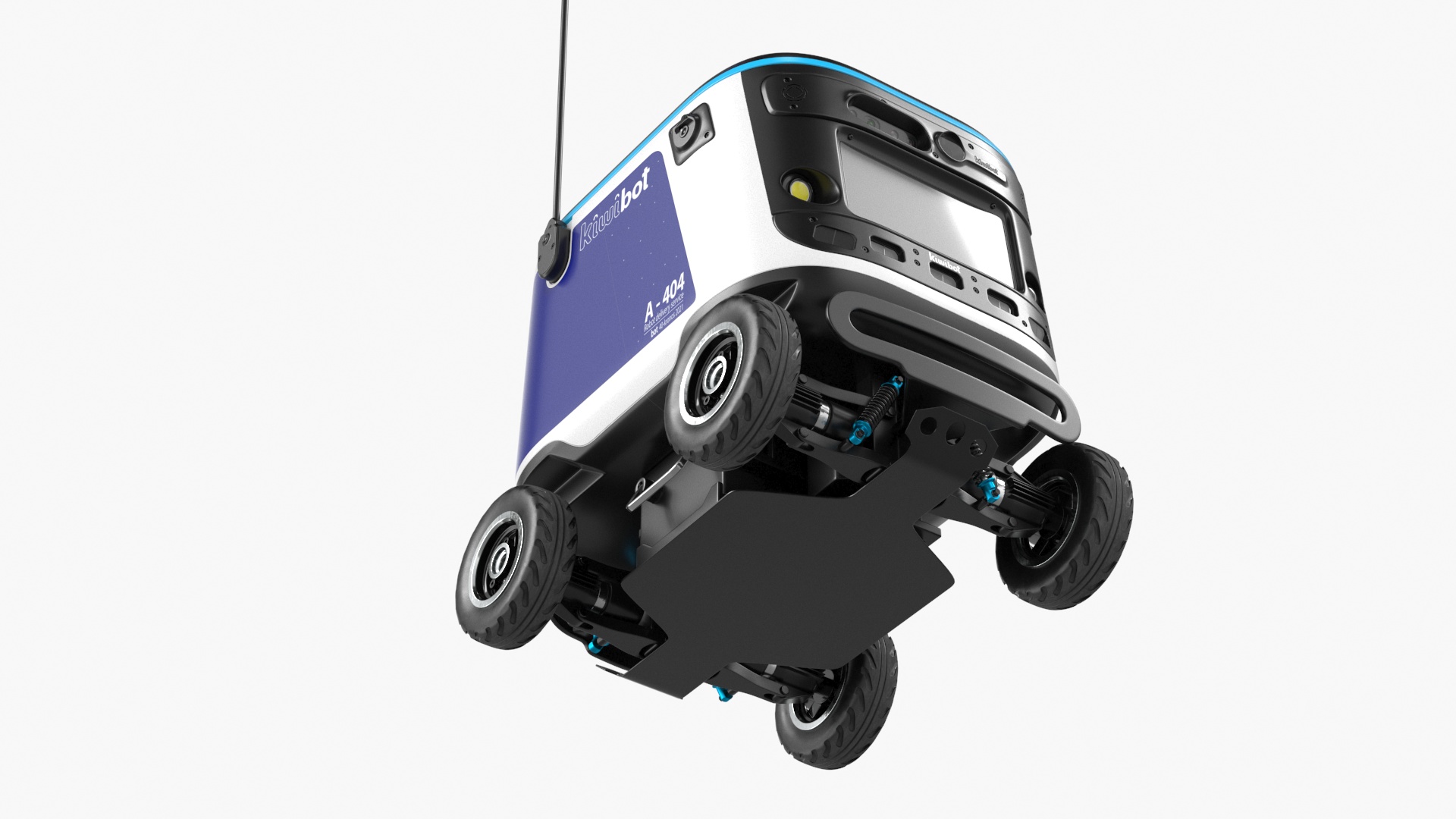 Powered Off Delivery Robot Kiwibot Blue 3D model
