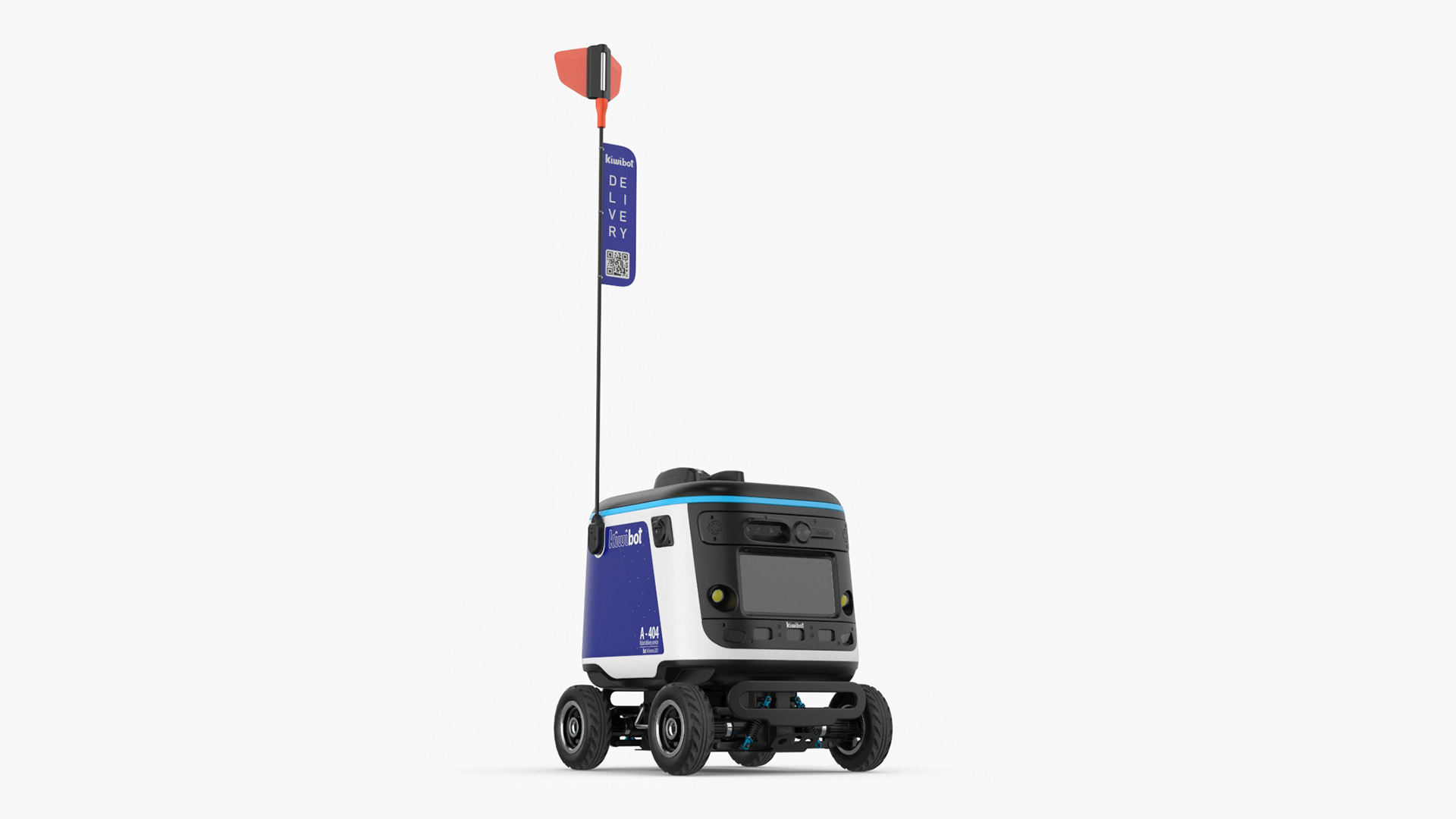 Powered Off Delivery Robot Kiwibot Blue 3D model
