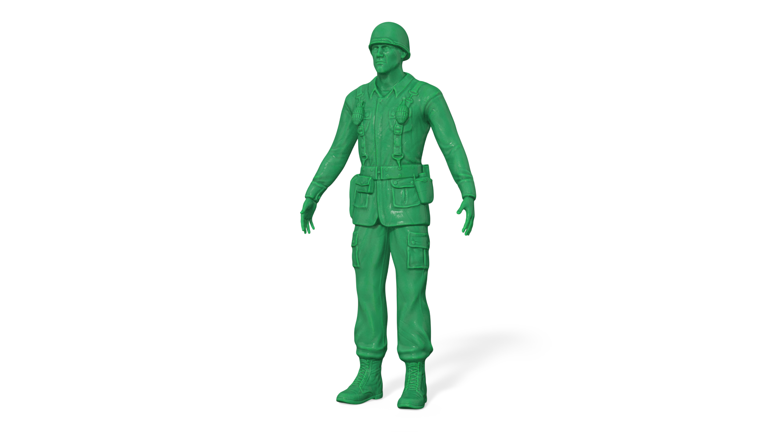 Green Toy Soldier 3D