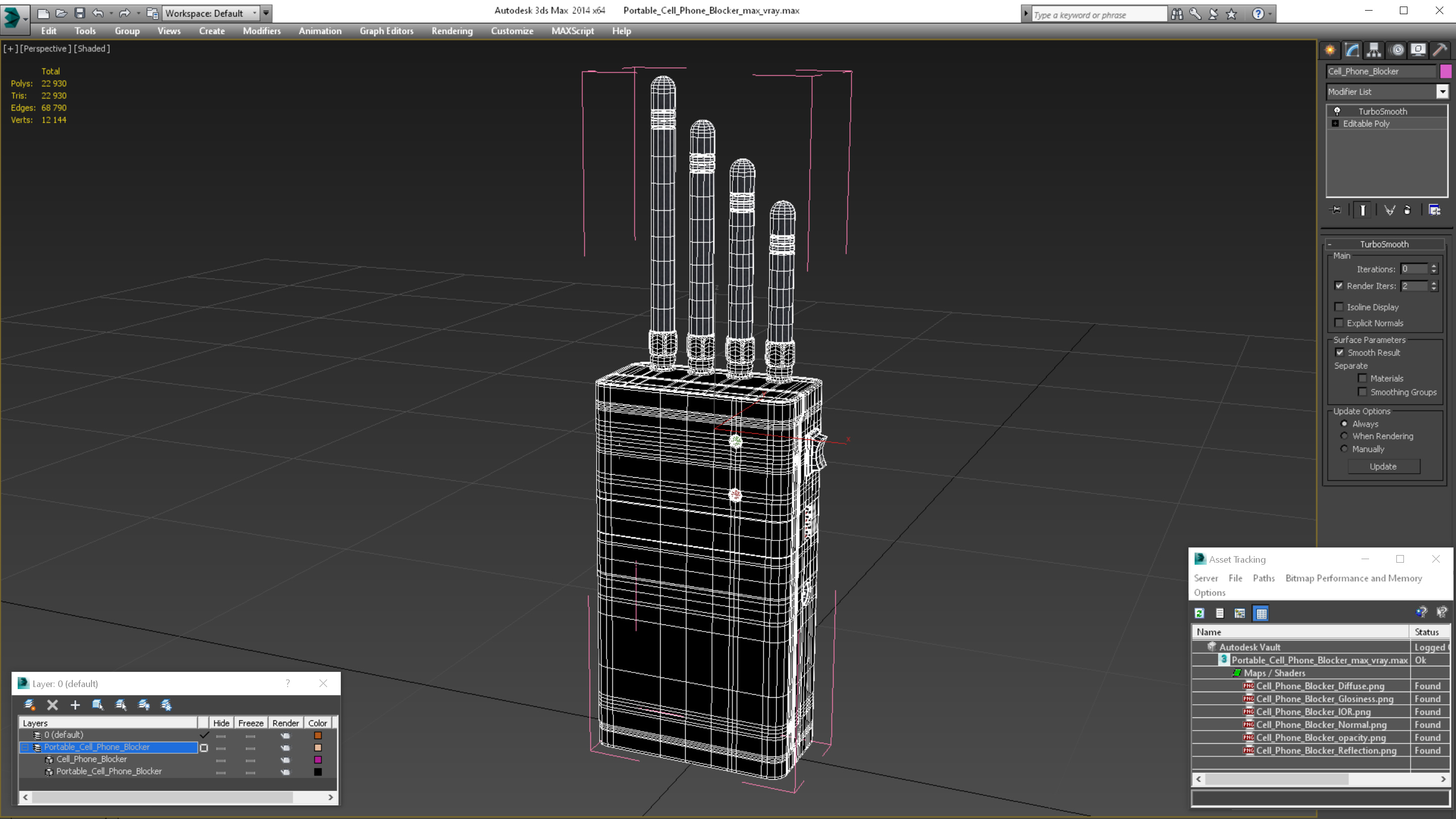 Portable Cell Phone Blocker 3D