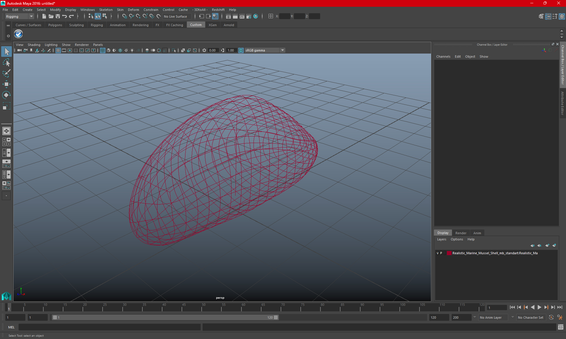 Realistic Marine Mussel Shell 3D model
