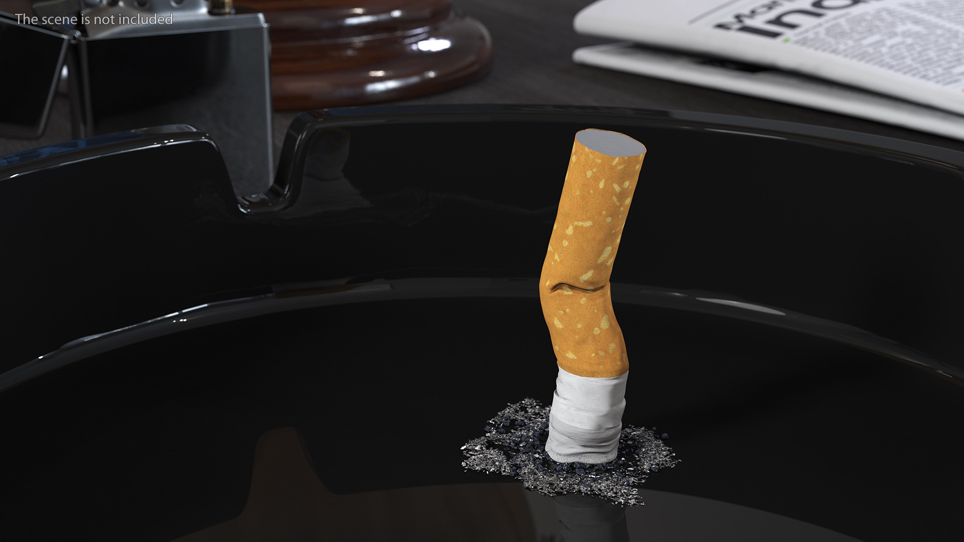 Extinguished Cigarette Butt 3D