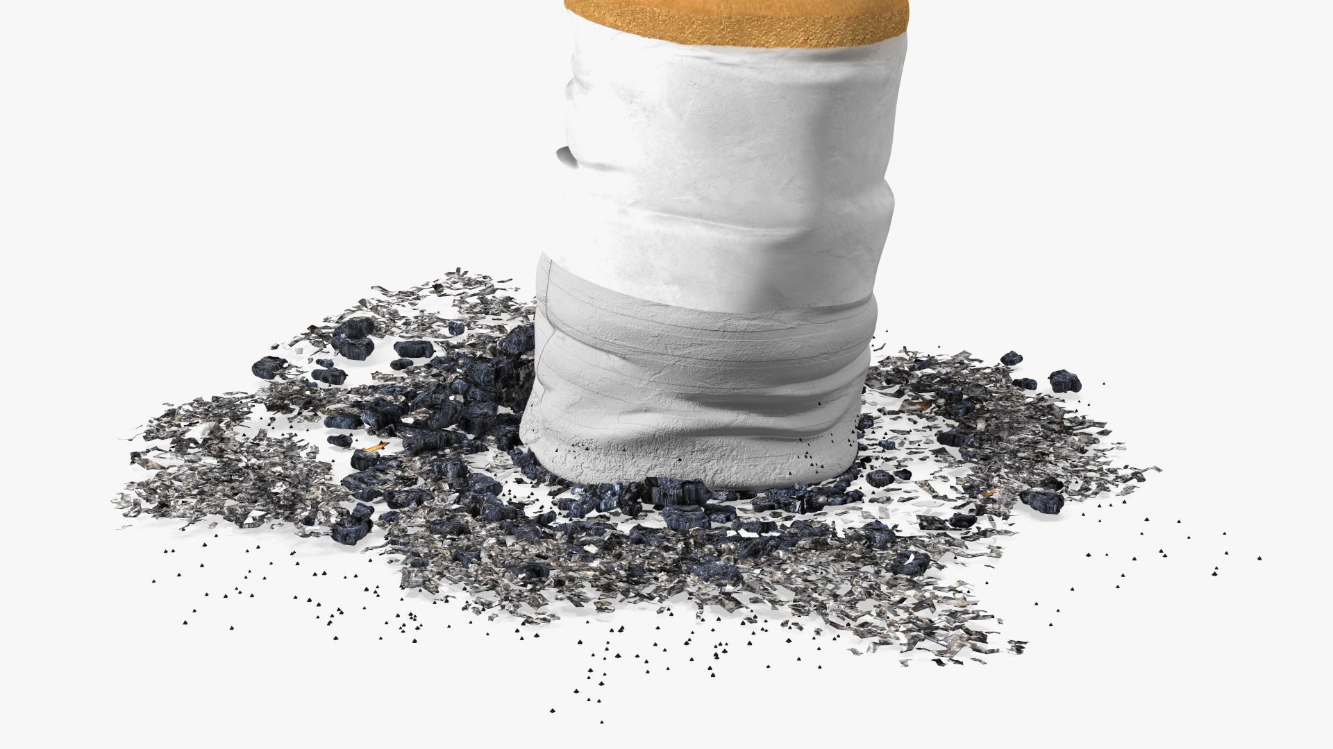 Extinguished Cigarette Butt 3D
