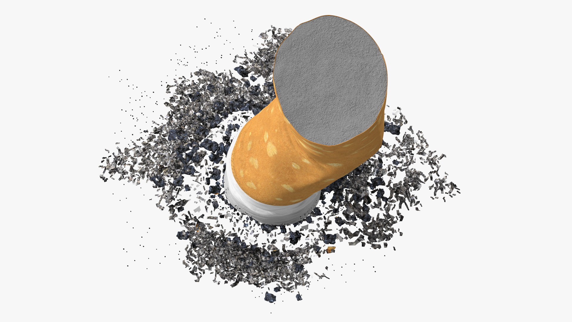 Extinguished Cigarette Butt 3D