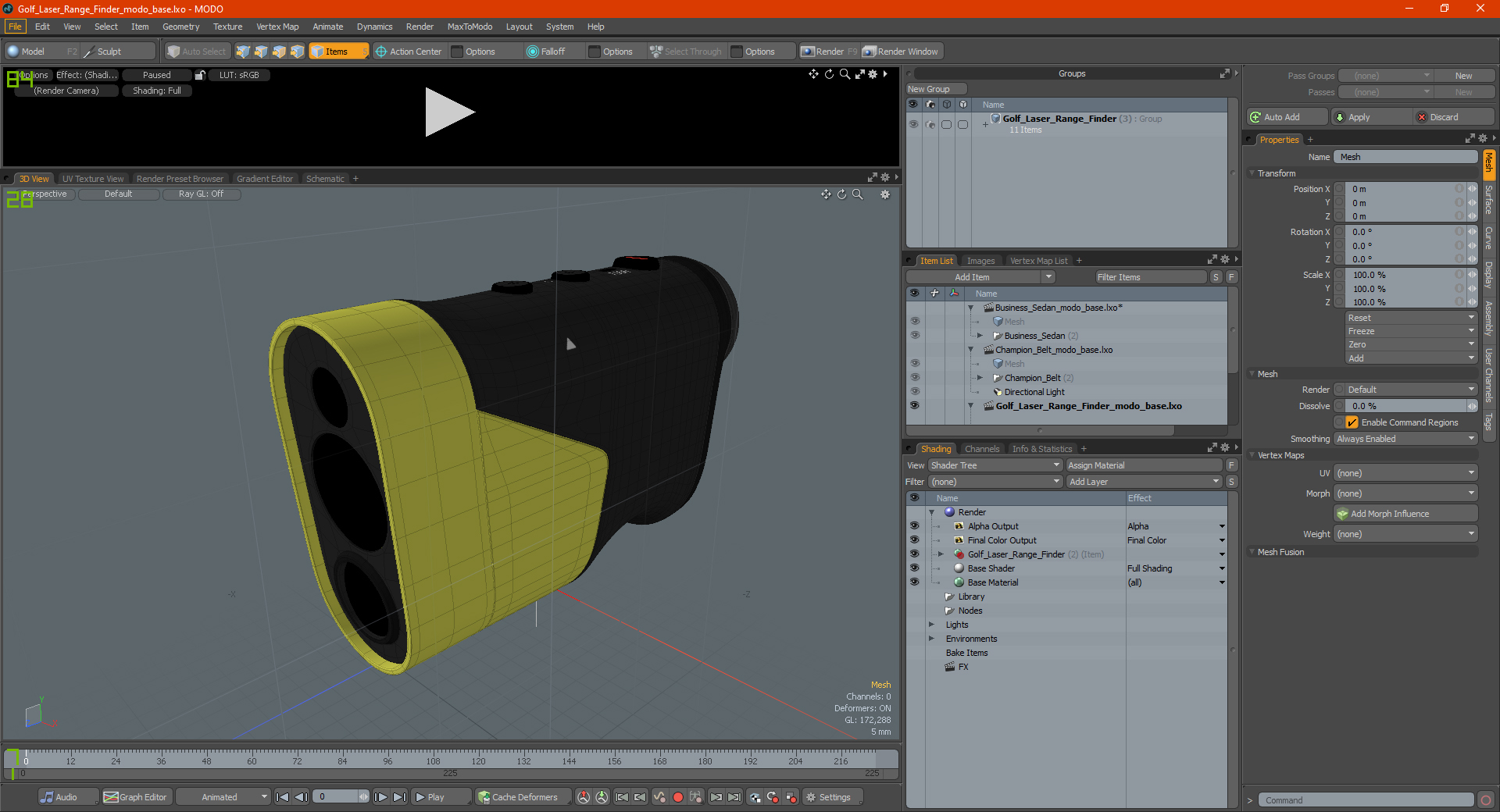 3D Golf Laser Range Finder model