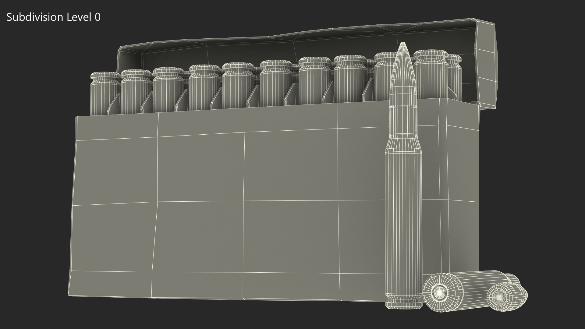 3D Box of 7_62x51mm NATO Rounds model