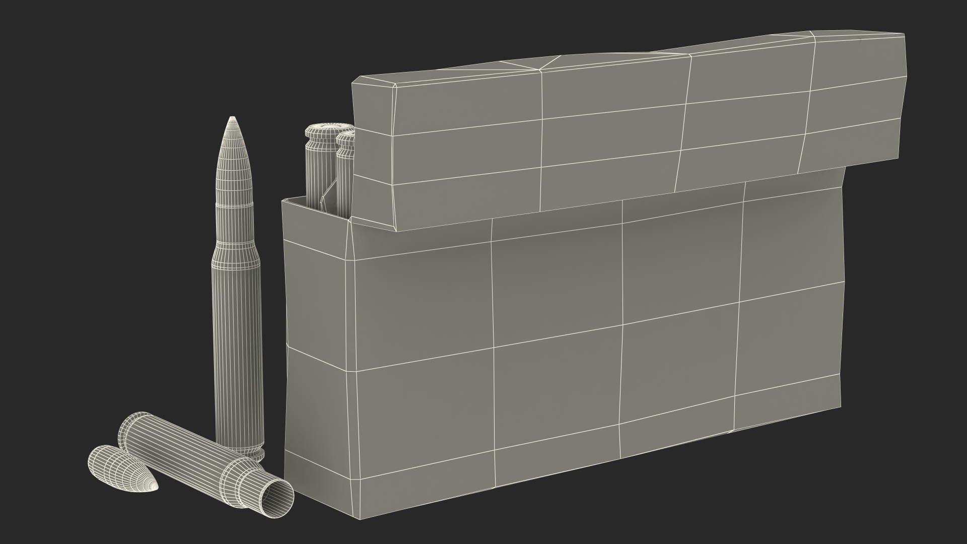 3D Box of 7_62x51mm NATO Rounds model