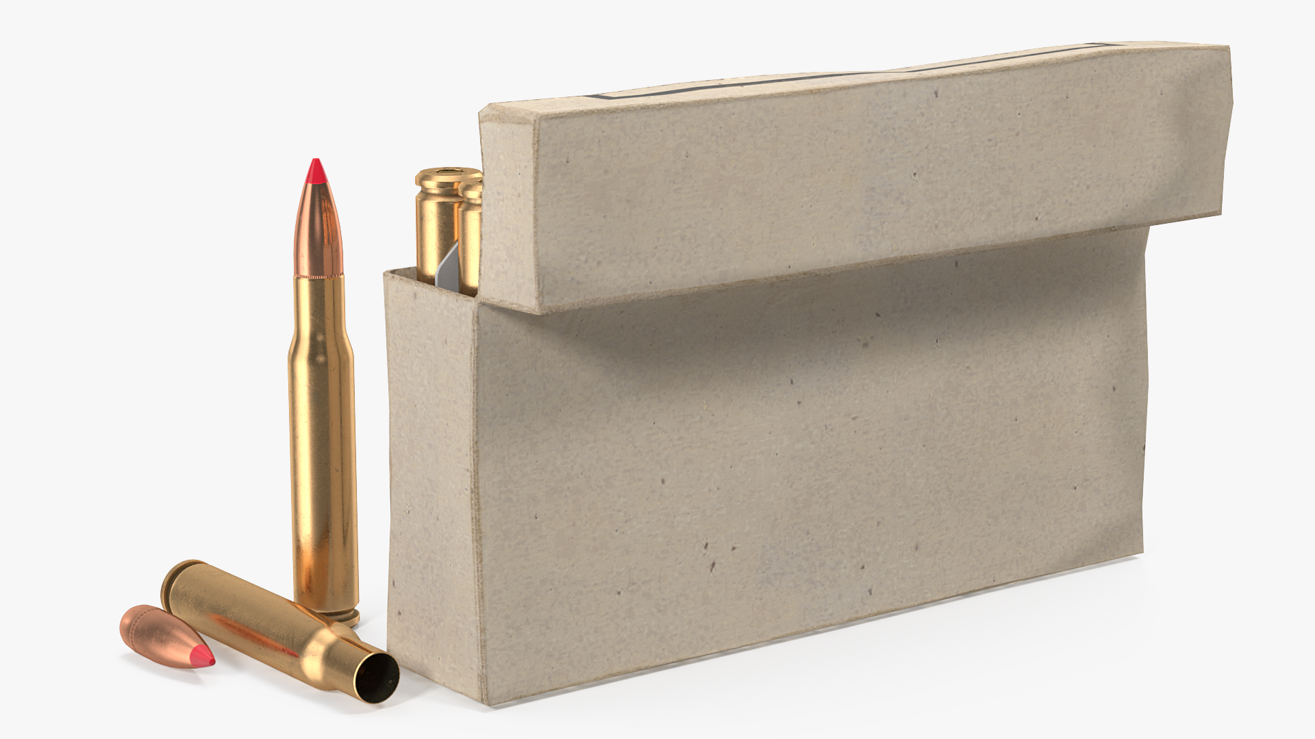 3D Box of 7_62x51mm NATO Rounds model