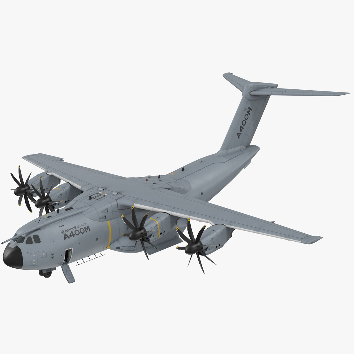Airbus A400M Atlas Military Transport Aircraft Rigged for Cinema 4D 3D