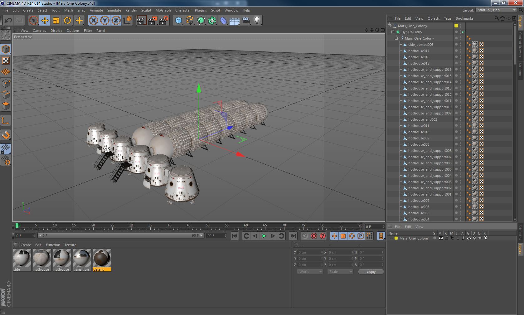 3D model Mars One Colony