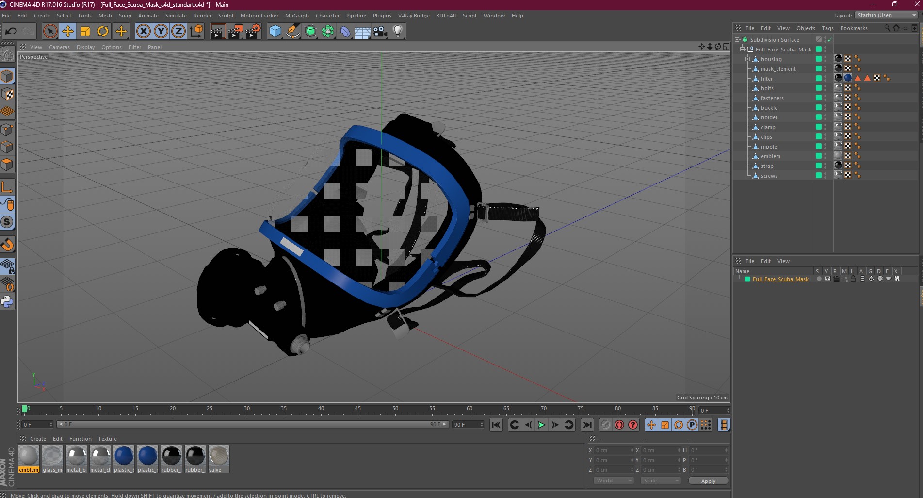 3D model Full Face Scuba Mask