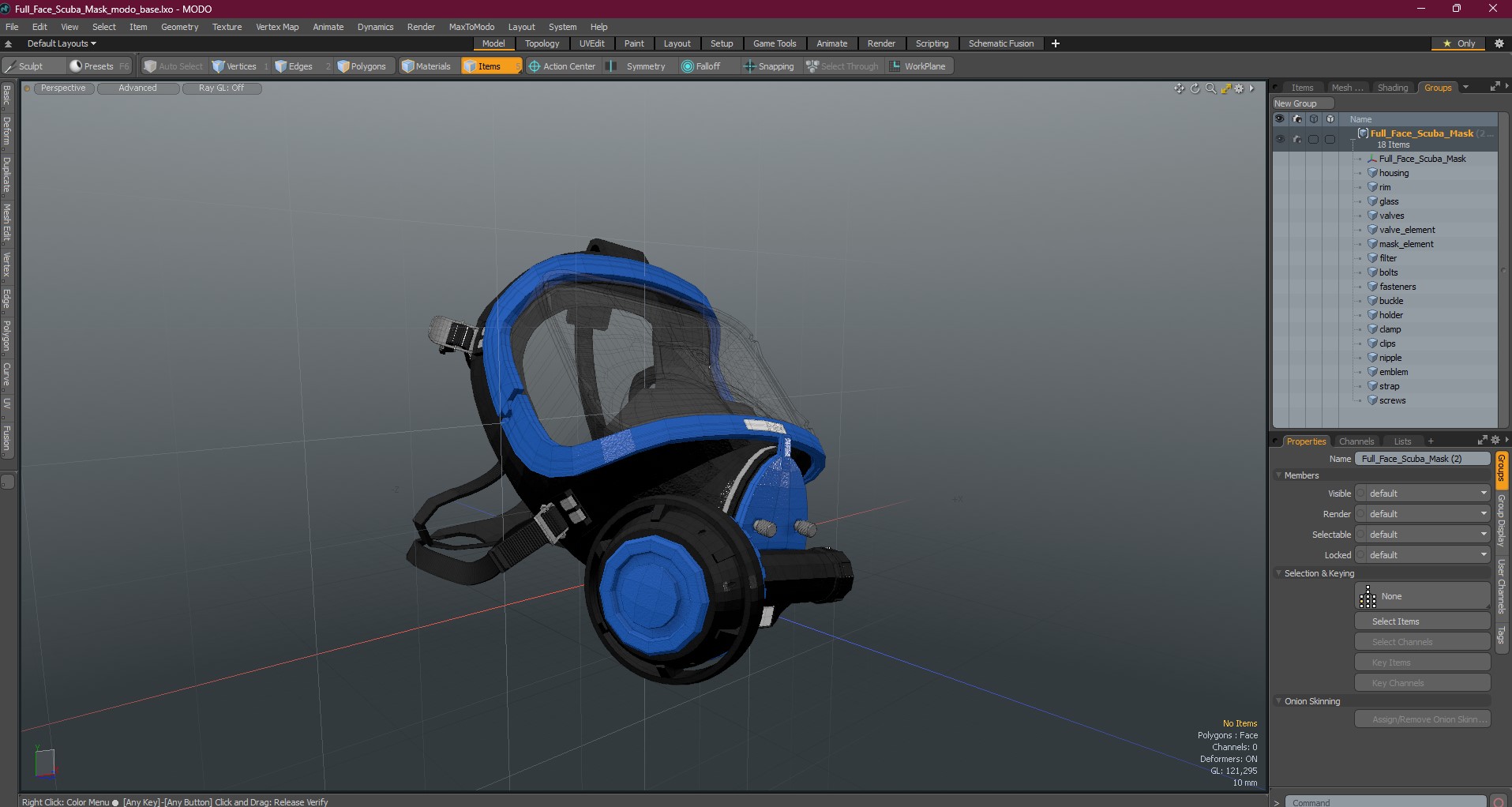 3D model Full Face Scuba Mask