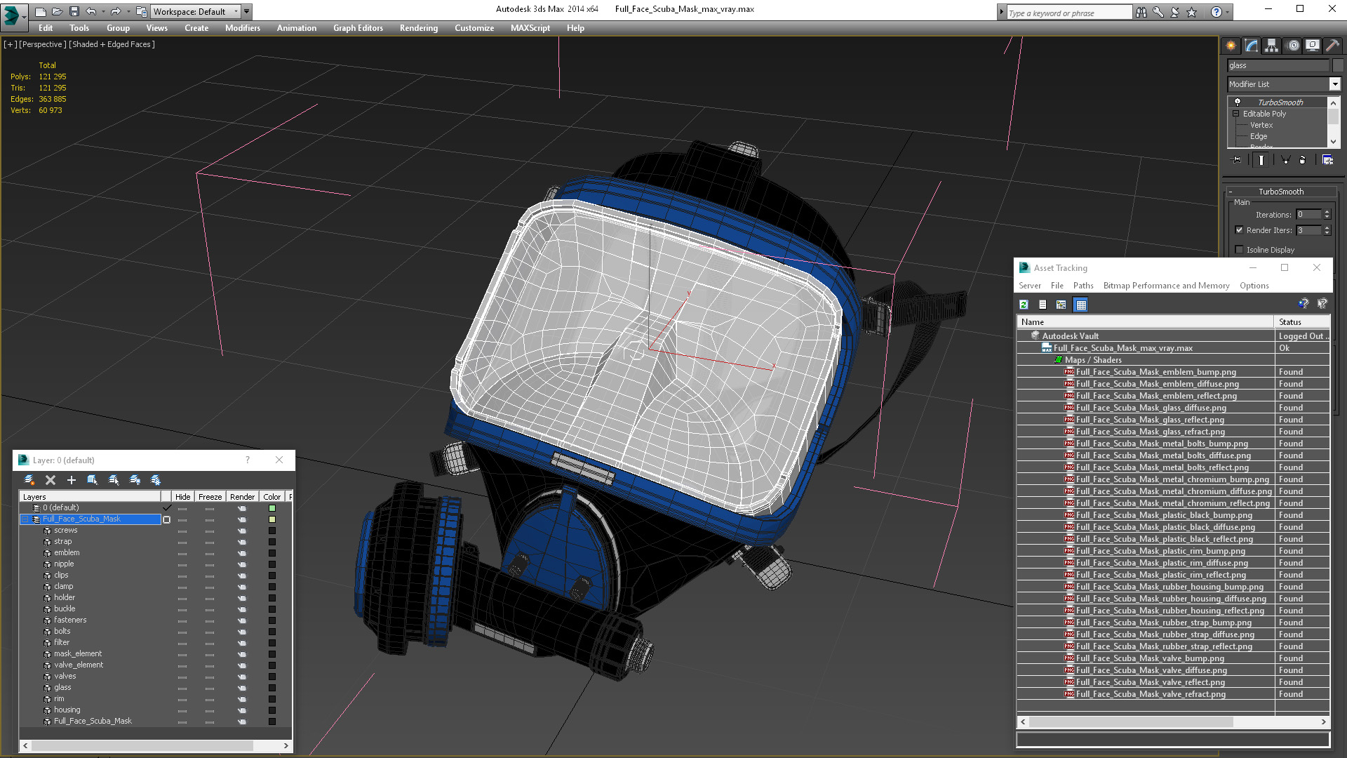 3D model Full Face Scuba Mask