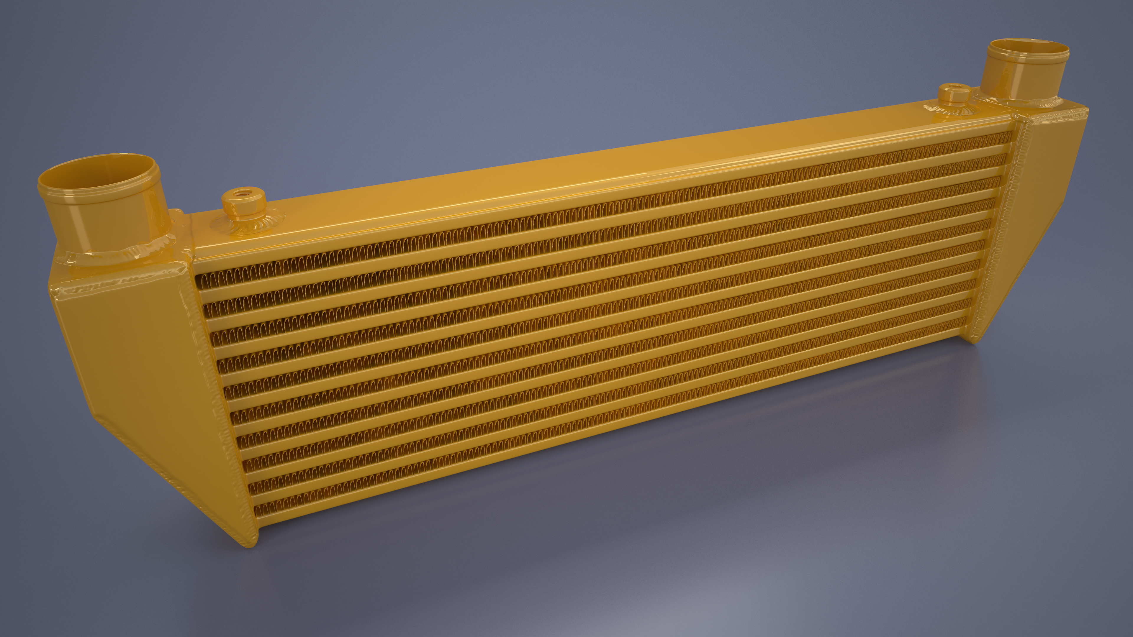 Mishimoto Gold Car Intercooler Up Side Pipes 3D model