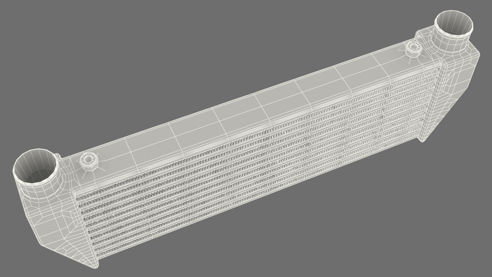 Mishimoto Gold Car Intercooler Up Side Pipes 3D model