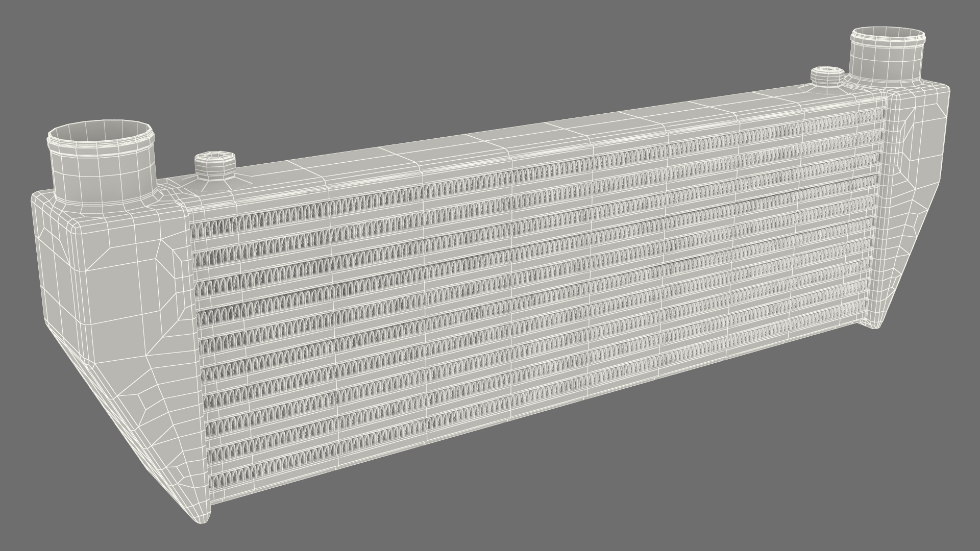Mishimoto Gold Car Intercooler Up Side Pipes 3D model
