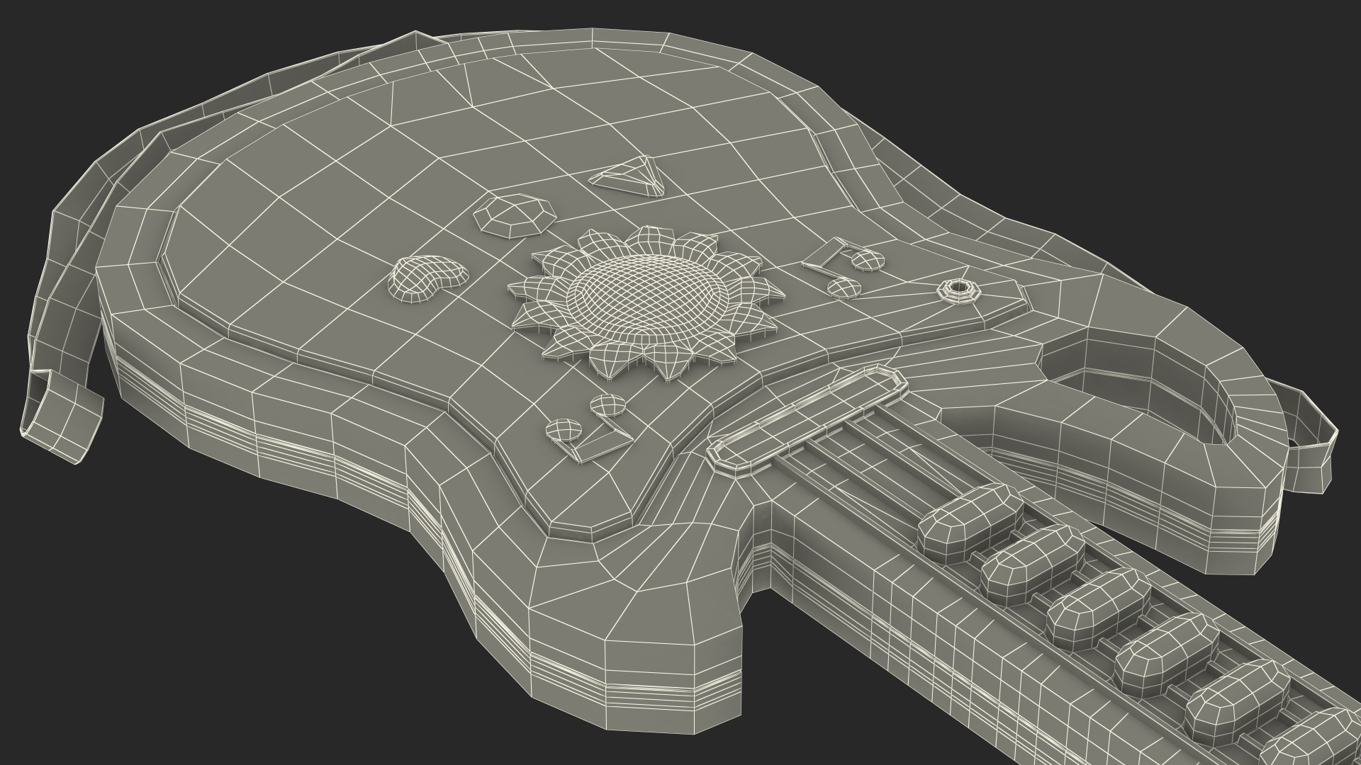 Kids Toy Electric Guitar 3D model