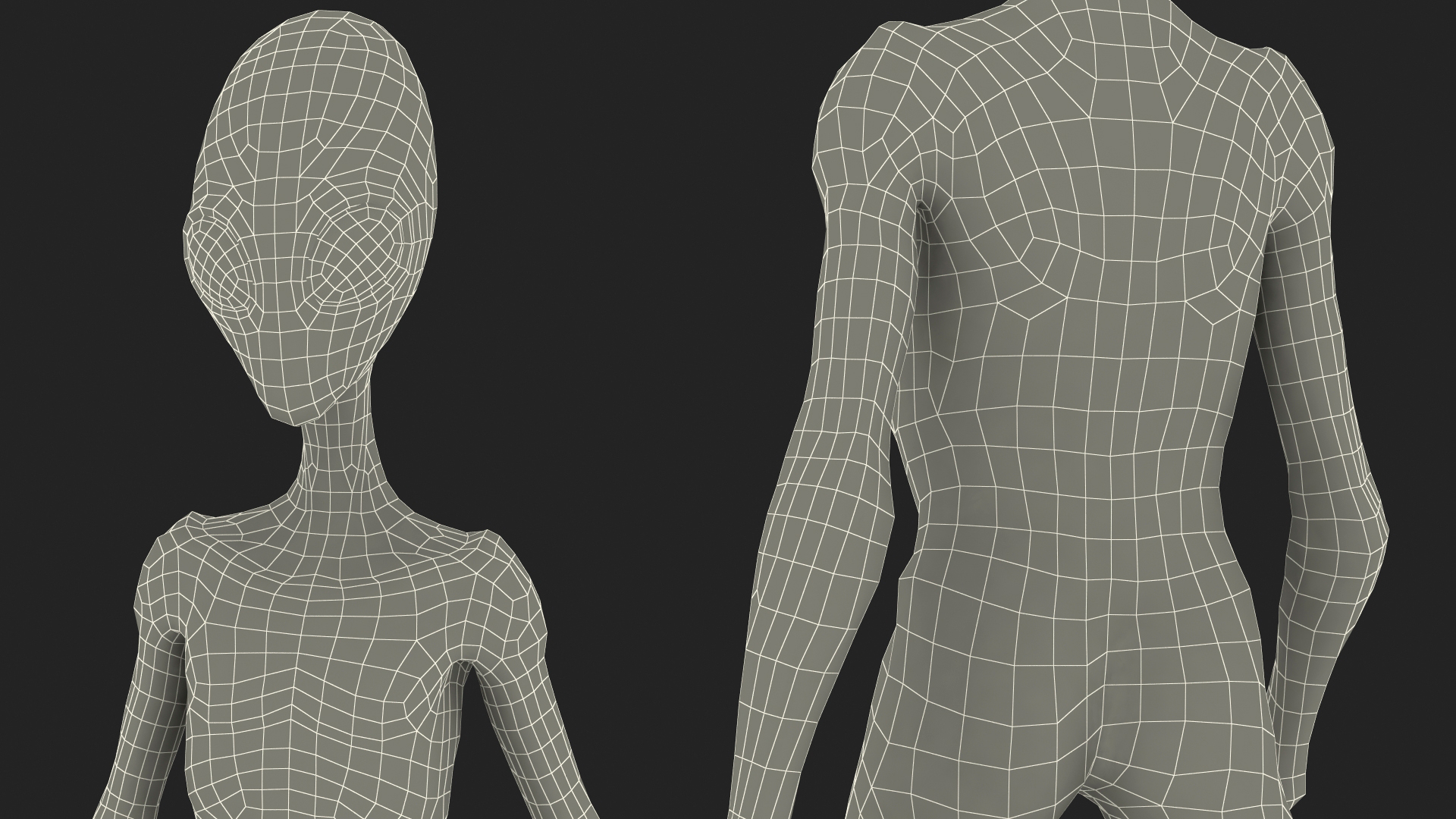 Green Alien Walking Pose 3D model
