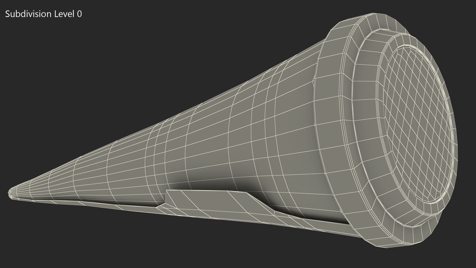3D model Cone Ice Cream with Cap Mockup Chocolate