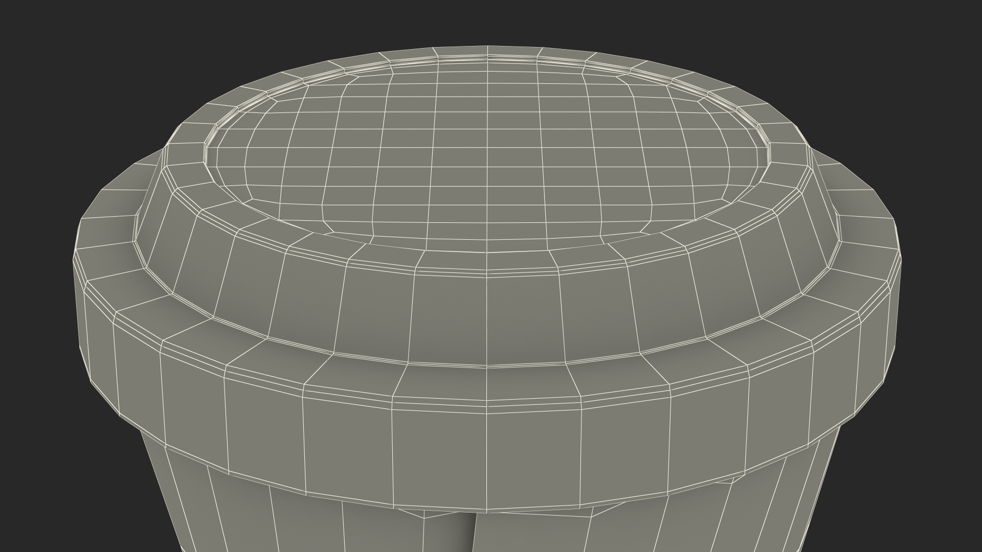 3D model Cone Ice Cream with Cap Mockup Chocolate