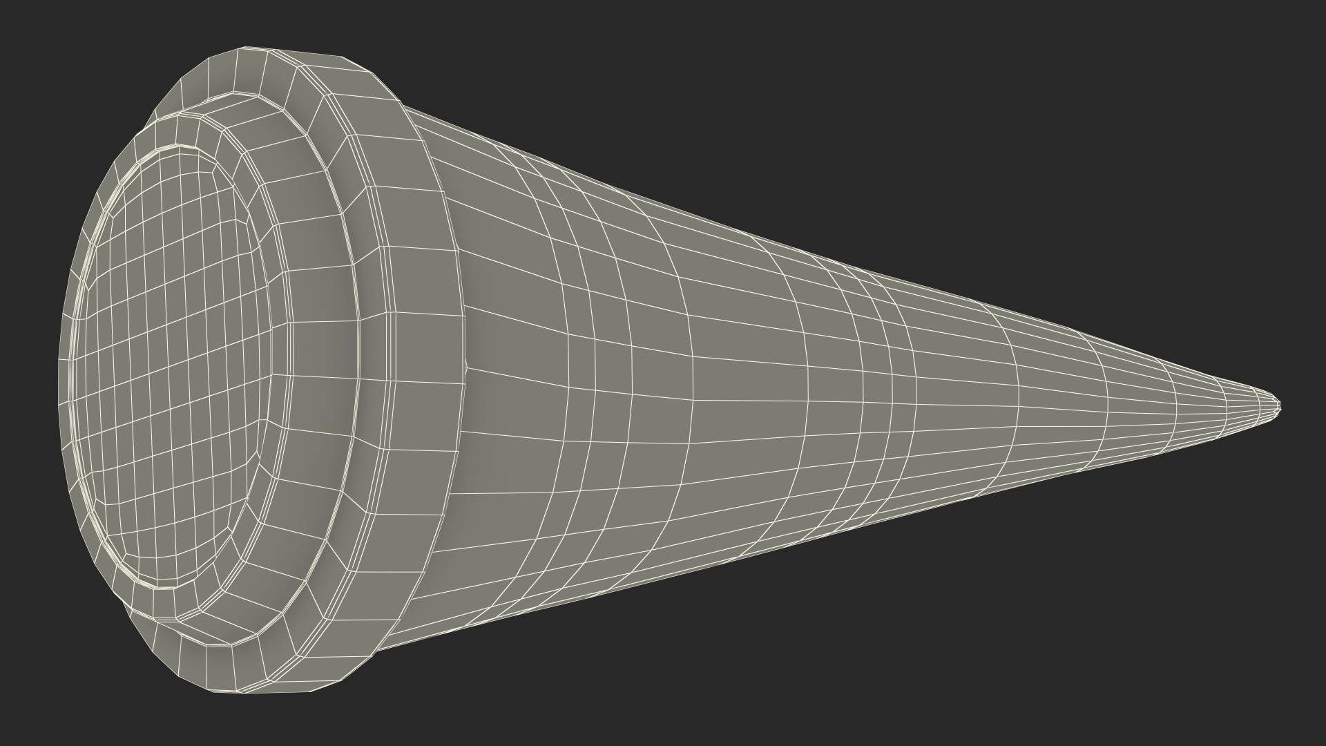 3D model Cone Ice Cream with Cap Mockup Chocolate