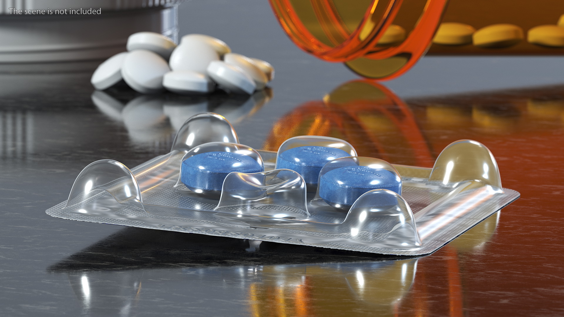 Viagra Blister Pack Open 3D model